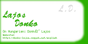 lajos donko business card